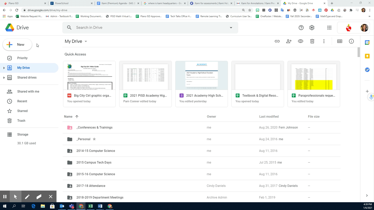connecting google drive to kami 